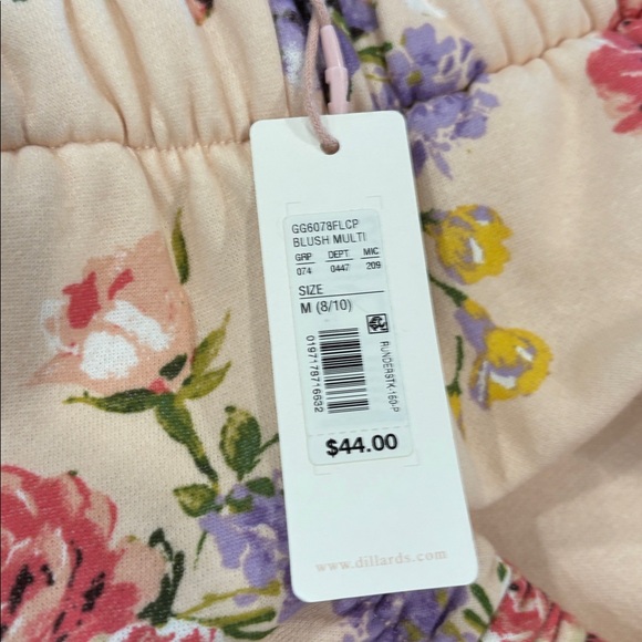 NWT fb girls Floral Print Joggers. - Picture 4 of 5